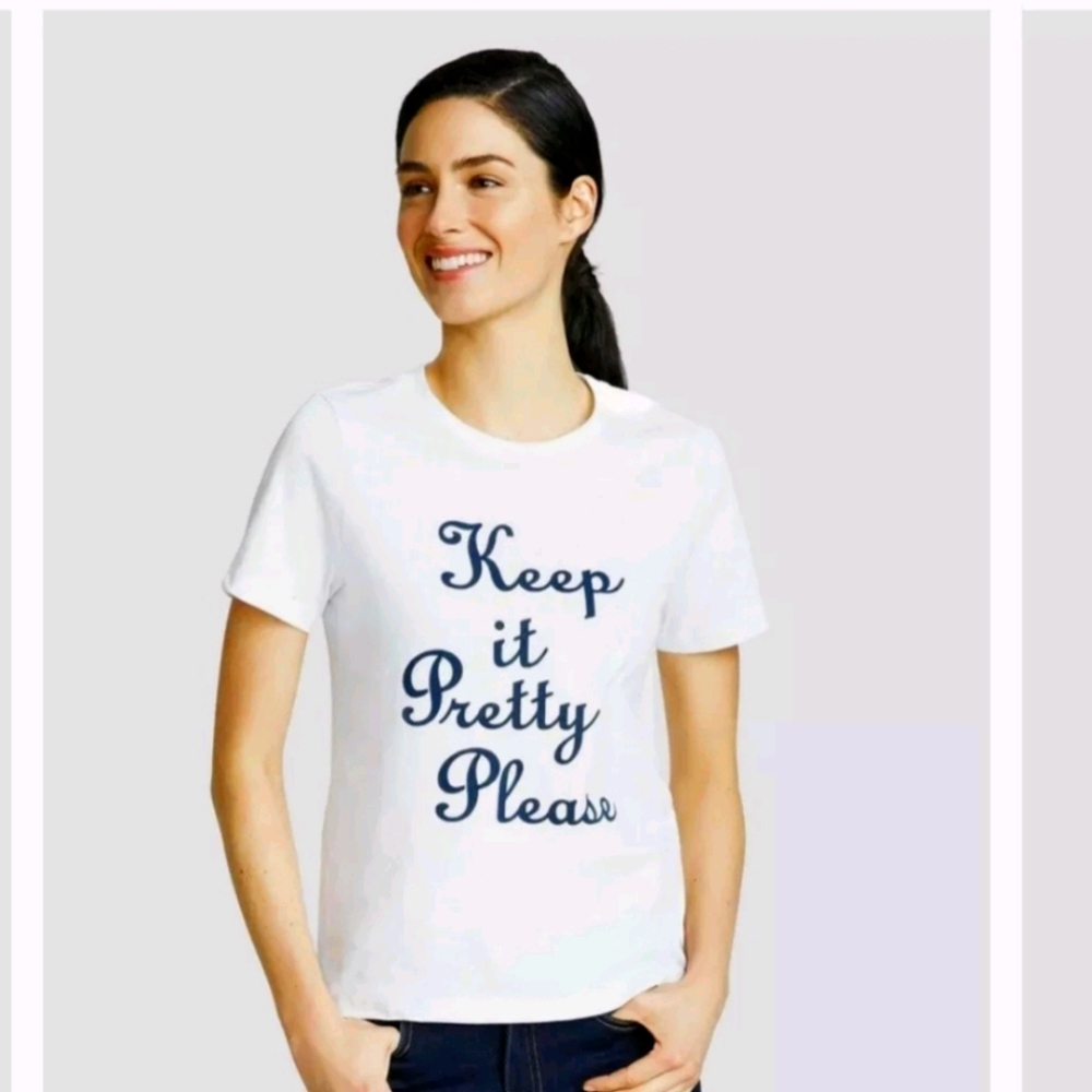 Draper James Keep it Pretty Please Tee XS